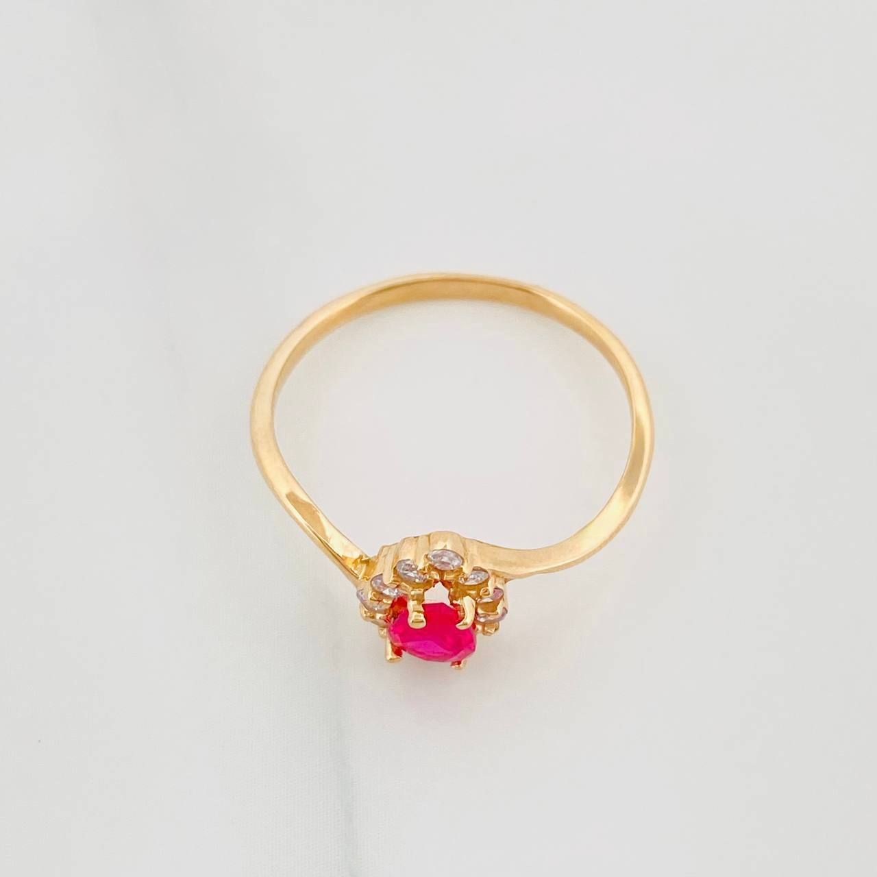 Anillo Halo Gota 1.6 g / T6 1/2 Oro Amarillo 18K
