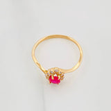 Anillo Halo Gota 1.6 g / T6 1/2 Oro Amarillo 18K