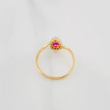 Anillo Halo Gota 1.6 g / T6 1/2 Oro Amarillo 18K