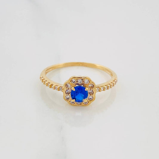 Anillo Halo Circular 1.75 g / T6 3/4 Oro Amarillo 18K