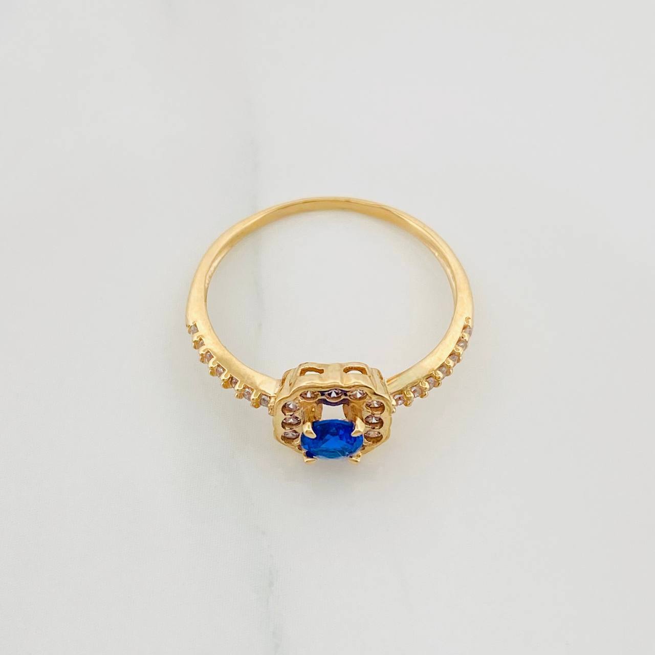 Anillo Halo Circular 1.75 g / T6 3/4 Oro Amarillo 18K