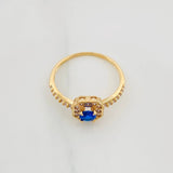 Anillo Halo Circular 1.75 g / T6 3/4 Oro Amarillo 18K