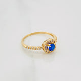 Anillo Halo Circular 1.75 g / T6 3/4 Oro Amarillo 18K