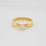 Anillo Solitario 2.15 g / T7 Oro Amarillo 18K