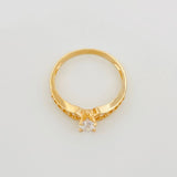 Anillo Solitario Corbatin 1.85 g / T5 3/4 Oro Amarillo 18K