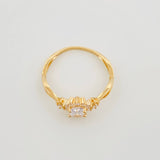 Anillo Flor 1.75 g / T6 3/4 Oro Amarillo 18K