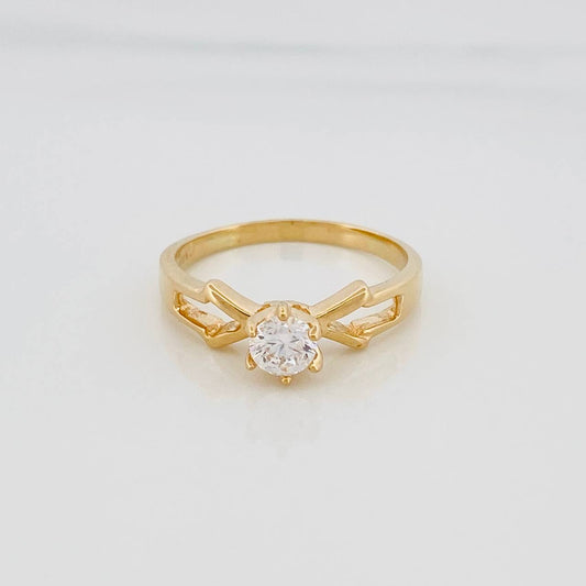 Anillo Solitario Flechas 2.6 g / T6 1/2 Oro Amarillo 18K