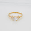 Anillo Solitario Trio 1.4 g / T5 3/4 Oro Amarillo 18K
