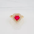 Anillo Corazon Tupido 3.05 g / T6 Oro Amarillo 18K