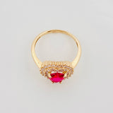 Anillo Corazon Tupido 3.05 g / T6 Oro Amarillo 18K