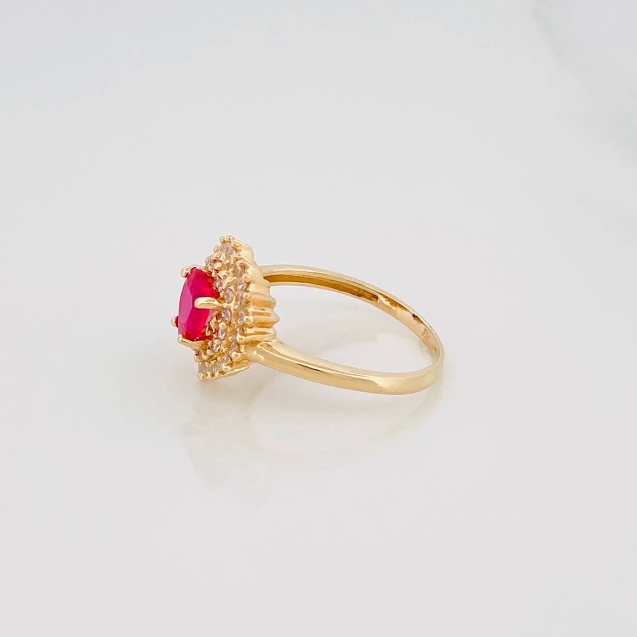 Anillo Corazon Tupido 3.05 g / T6 Oro Amarillo 18K
