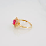 Anillo Corazon Tupido 3.05 g / T6 Oro Amarillo 18K