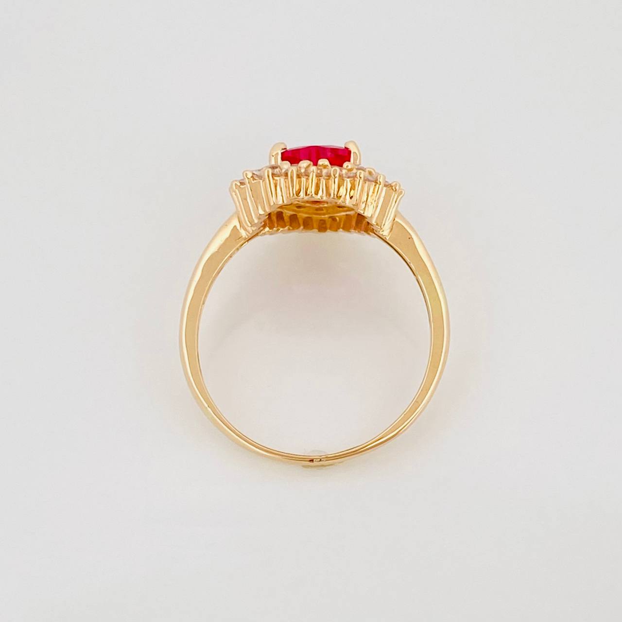 Anillo Corazon Tupido 3.05 g / T6 Oro Amarillo 18K