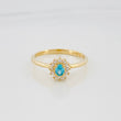 Anillo Solitario Flor 2.65 g / T7 1/4 Oro Amarillo 18K
