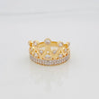 Anillo Tiara 3.3 g / T7 1/4 Dos Oros Amarillo Blanco 18K