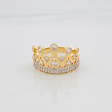 Anillo Tiara 3.3 g / T7 1/4 Dos Oros Amarillo Blanco 18K