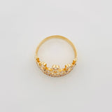 Anillo Tiara 3.3 g / T7 1/4 Dos Oros Amarillo Blanco 18K
