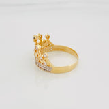 Anillo Tiara 3.3 g / T7 1/4 Dos Oros Amarillo Blanco 18K