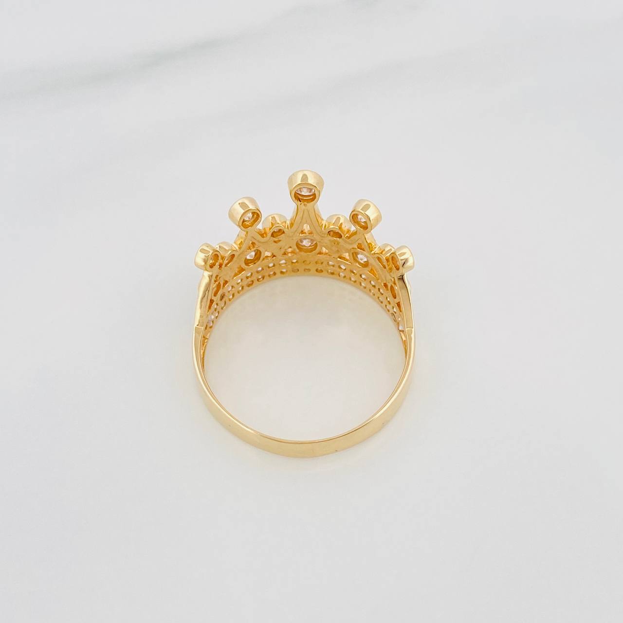 Anillo Tiara 3.3 g / T7 1/4 Dos Oros Amarillo Blanco 18K