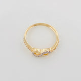 Anillo Infinito 1.8 g / T5 3/4 Dos Oros Amarillo Blanco 18K