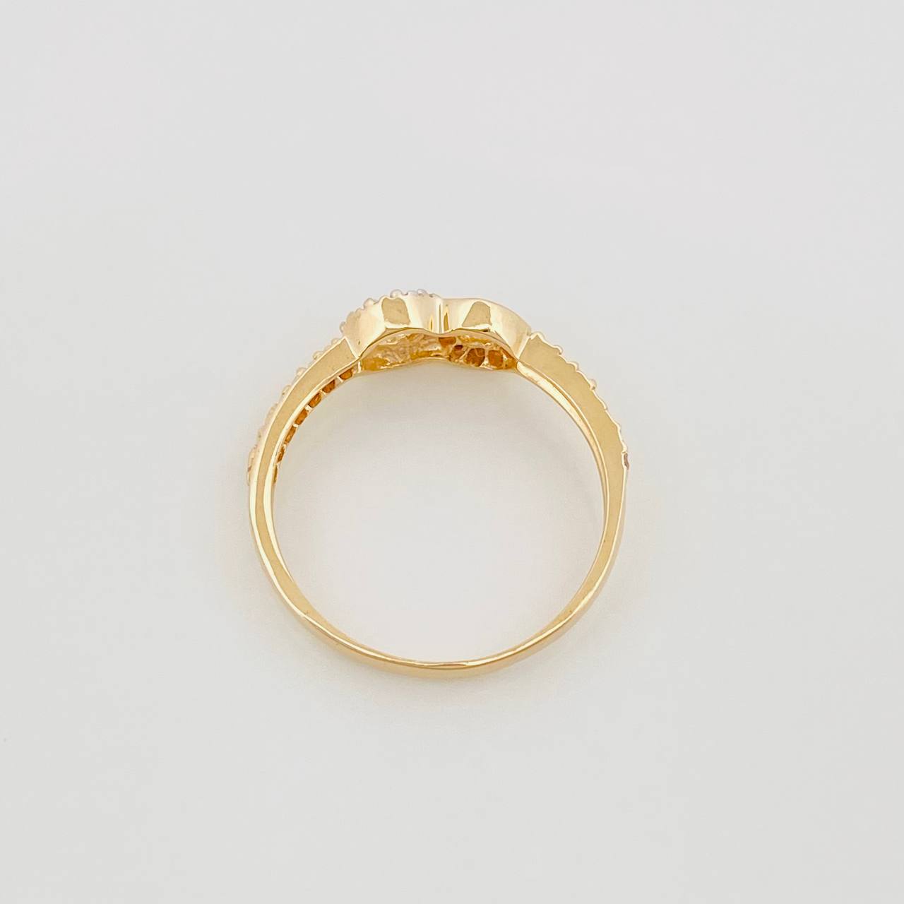 Anillo Infinito 1.8 g / T5 3/4 Dos Oros Amarillo Blanco 18K