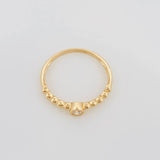 Anillo Solitario Bisel Esfera 1.8 g / T7 Oro Amarillo 18K