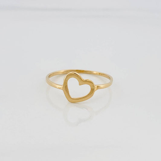 Anillo Corazon 0.85 g / T7 Oro Amarillo 18K
