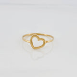 Anillo Corazon 0.85 g / T7 Oro Amarillo 18K