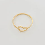 Anillo Corazon 0.85 g / T7 Oro Amarillo 18K