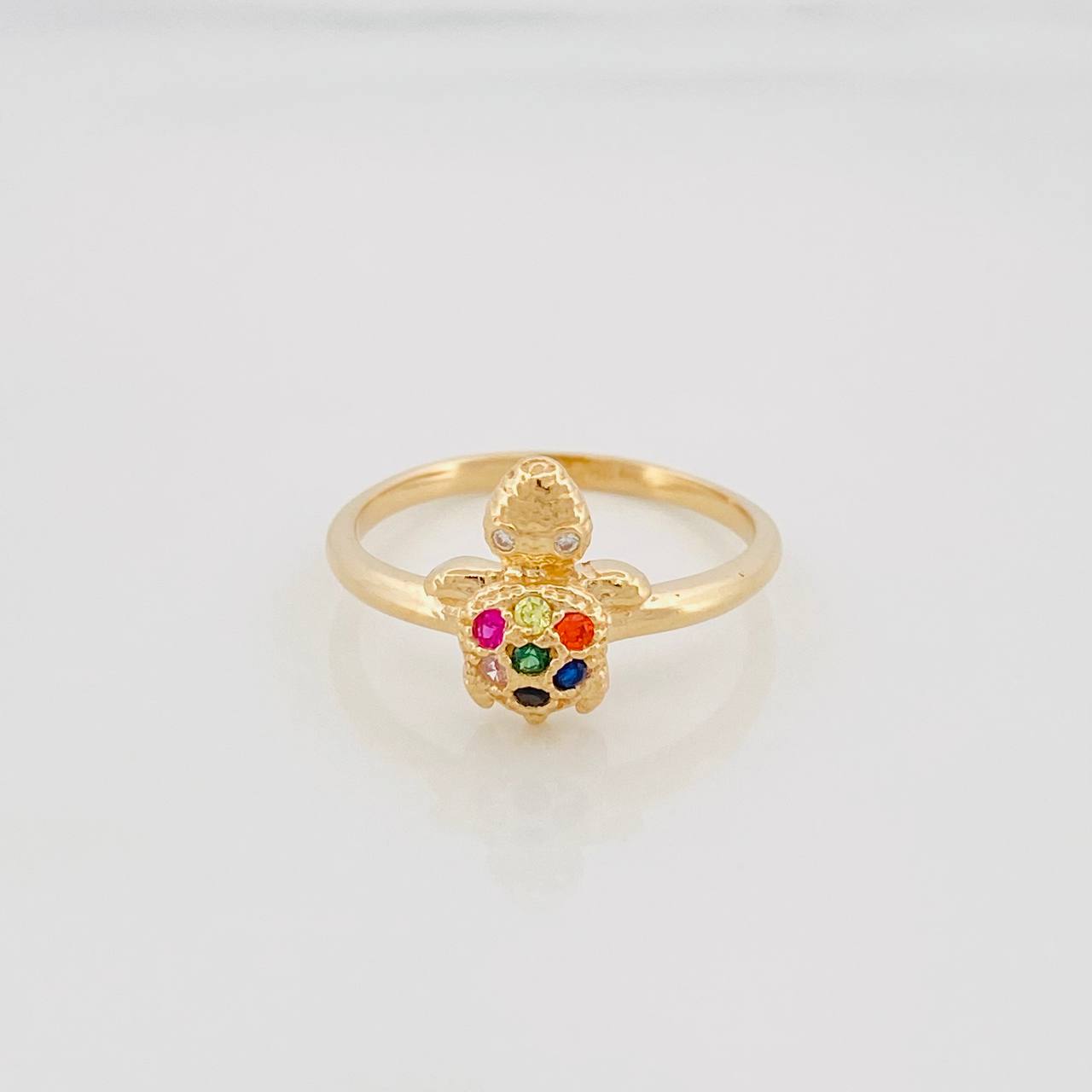 Anillo Tortuga 2.7 g / T6 3/4 Oro Amarillo 18K