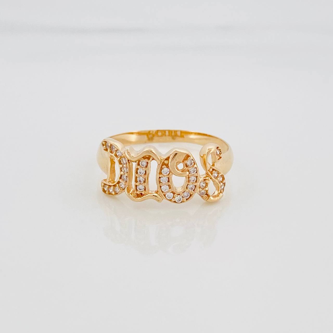Anillo Dios 2.35 g / T7 1/2 Oro Amarillo 18K