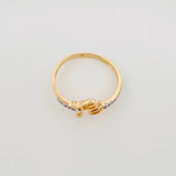 Anillo Fe 1.6 g / T6 3/4 Dos Oros Amarillo Blanco 18K