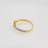 Anillo Fe 1.6 g / T6 3/4 Dos Oros Amarillo Blanco 18K