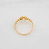 Anillo Fe 1.6 g / T6 3/4 Dos Oros Amarillo Blanco 18K