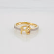 Anillo Fe 2.2 g / T6 1/2 Dos Oros Amarillo Blanco 18K