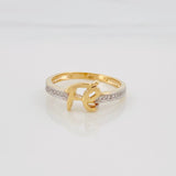 Anillo Fe 2.2 g / T6 1/2 Dos Oros Amarillo Blanco 18K