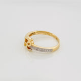 Anillo Fe 2.2 g / T6 1/2 Dos Oros Amarillo Blanco 18K