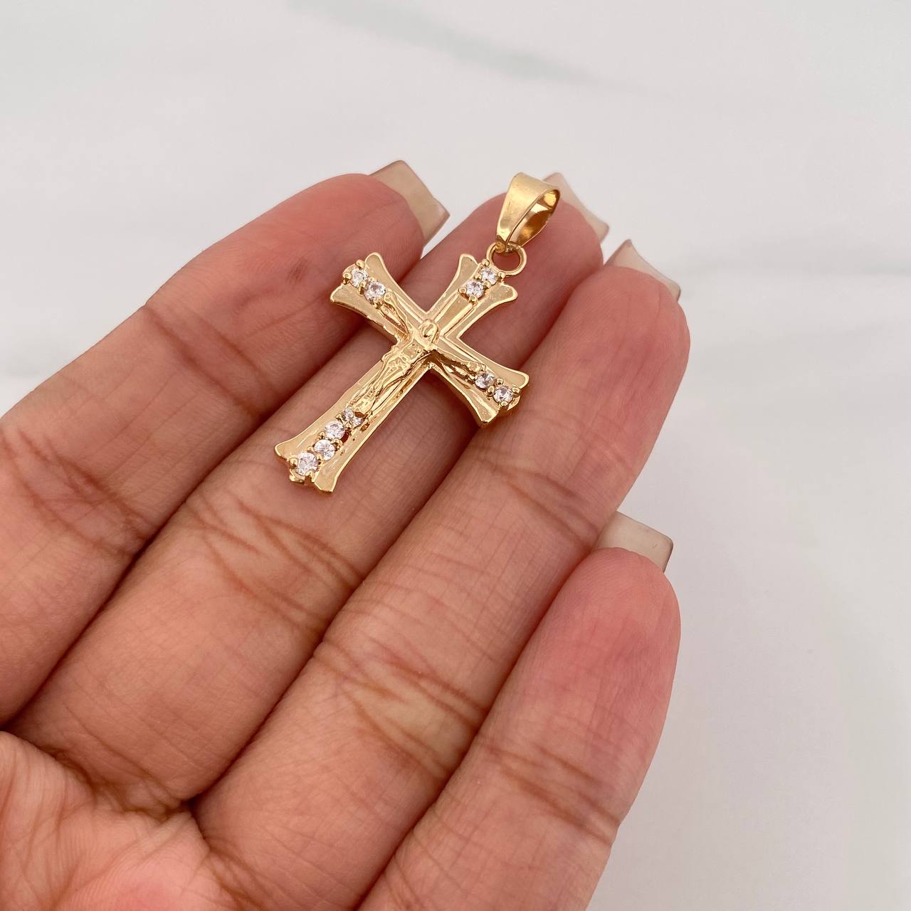 Dije Cruz Cristo 2.7 g / 4.5 cm Oro Amarillo 18K