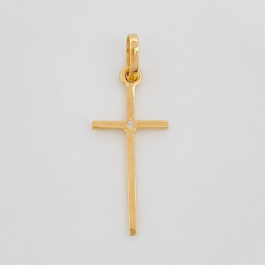 Dije Cruz 0.85 g / 3.5 cm Oro Amarillo 18K