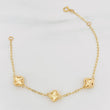 Pulso Aro Seguido Trebol 3.8 g / 18 cm / 1 mm Oro Amarillo 18K