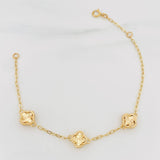 Pulso Aro Seguido Trebol 3.8 g / 18 cm / 1 mm Oro Amarillo 18K
