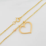 Cadena Aro Seguido Corazon 4.1 g / 46.5 cm / 2.6 mm Tres Oros 18K
