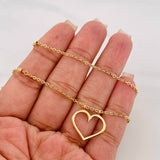 Cadena Aro Seguido Corazon 4.1 g / 46.5 cm / 2.6 mm Tres Oros 18K