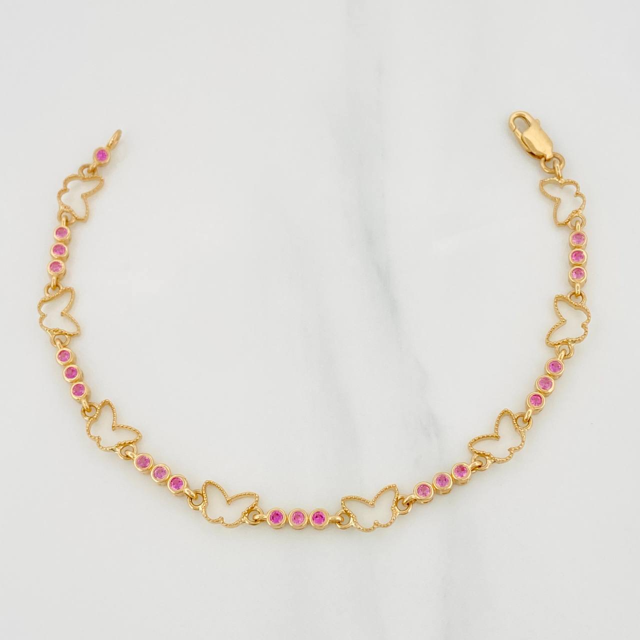 Pulso Tenis Mariposa 5.15g / 17cm / 2.6mm Oro Amarillo 18K