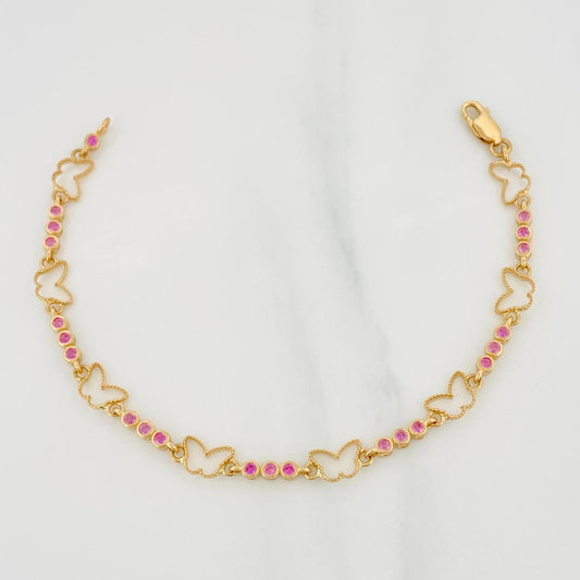 Pulso Tenis Mariposa 5.15g / 17cm / 2.6mm Oro Amarillo 18K