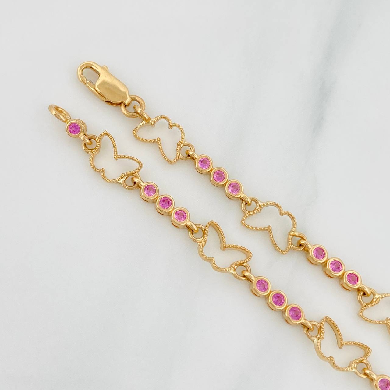 Pulso Tenis Mariposa 5.15g / 17cm / 2.6mm Oro Amarillo 18K