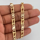 Cadena Garibaldi Atornillado 53.75gr / 62.4cm / 5.8mm Dos Oros Amarillo Blanco +3 18K $