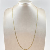 Cadena Plana 3.15gr / 45cm / 2mm Diamantada Oro Amarillo +3 18K