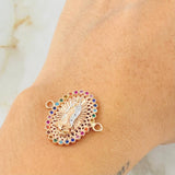 Herraje Herraje Virgen Guadalupe 3.95gr / 2.3cm / Dos Oros Blanco Rosa 18K