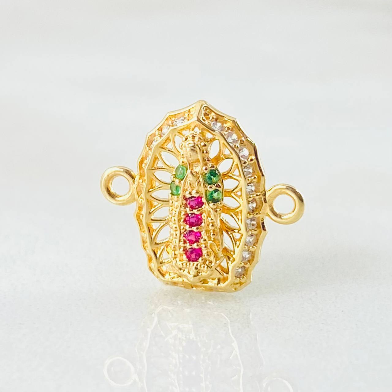 Herraje Virgen Guadalupe 1.1gr / 1.5cm / Oro Amarillo 18K *